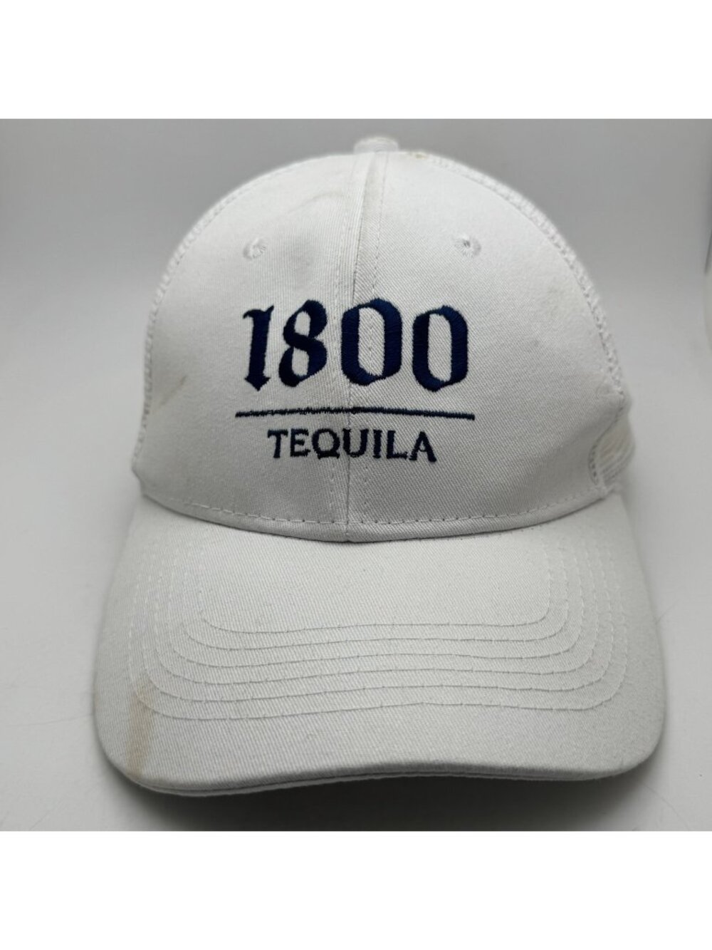 1800 Tequila White Trucker Hat Baseball Cap Adjustable Mesh Back Drink Promo